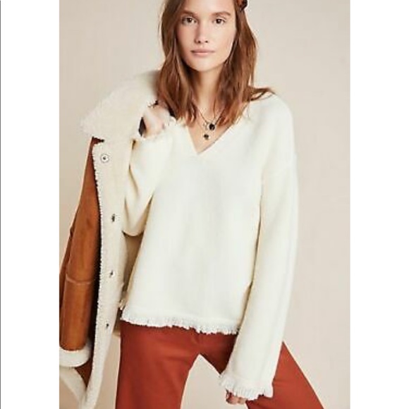 Anthropologie Sweaters - NWT Anthropologie JOY Fringed Sweater